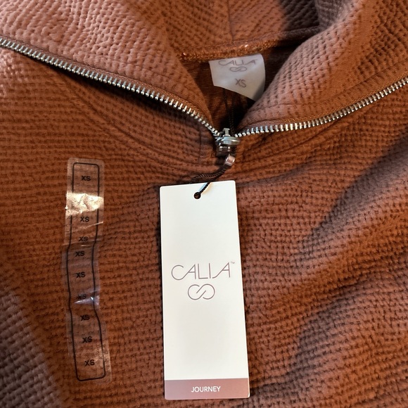 CALIA by Carrie Underwood Elevate Zip Pullover Rocky Mountain Brown - Picture 3 of 4